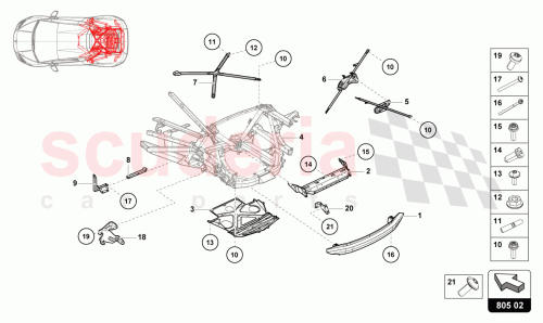 Part Diagram for Lamborghini 4T0813995