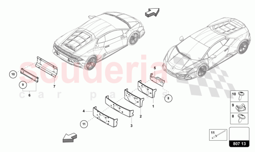 Part Diagram for Lamborghini 4T0807287R