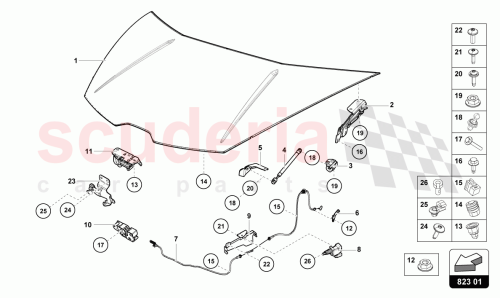 Part Diagram for Lamborghini 4T0805211B