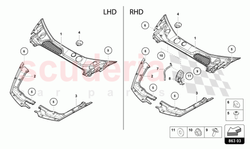 Part Diagram for Lamborghini 4T2819975