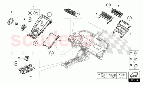 Part Diagram for Lamborghini 4T7863347J