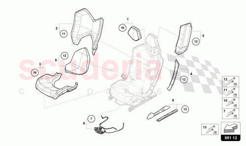 Part Diagram for Lamborghini 4T0881405L