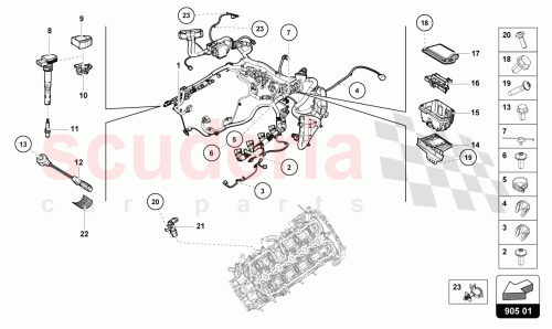 Part Diagram for Lamborghini 4T7971713C