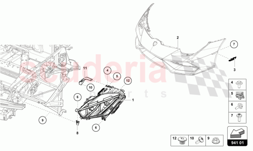 Part Diagram for Lamborghini 4T0941003H