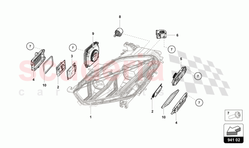 Part Diagram for Lamborghini 7PP941472K