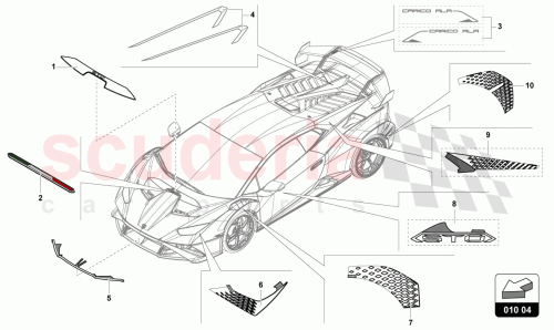 Part Diagram for Lamborghini 4T3098076BBEC