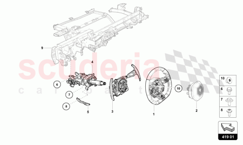 Part Diagram for Lamborghini 4T3419091BDBL