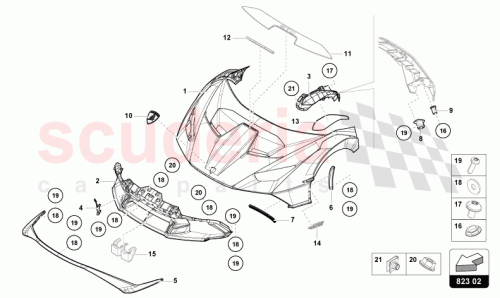 Part Diagram for Lamborghini 4T3823239
