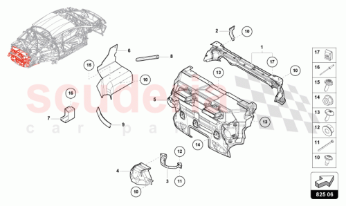 Part Diagram for Lamborghini 4T3825709