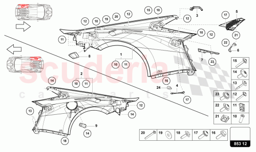 Part Diagram for Lamborghini 4T3809601GRU