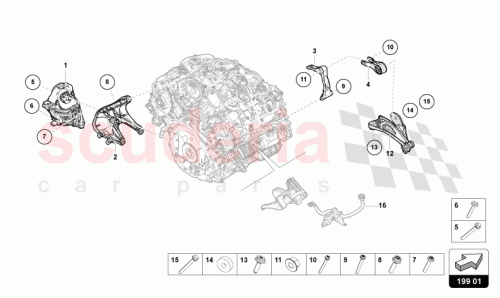 Part Diagram for Lamborghini 4M0199372GN