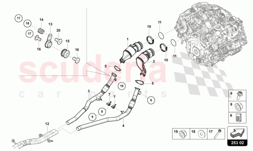 Part Diagram for Lamborghini 4M0254850M