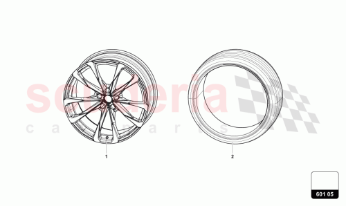 Part Diagram for Lamborghini 4ML601025BB106