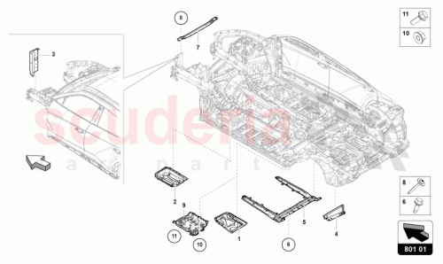 Part Diagram for Lamborghini 4M0801692E