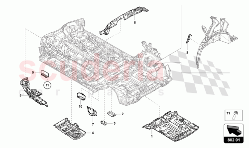 Part Diagram for Lamborghini 4M4802830B
