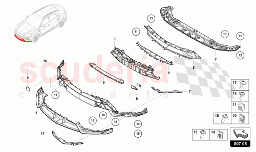 Part Diagram for Lamborghini 4ML807833