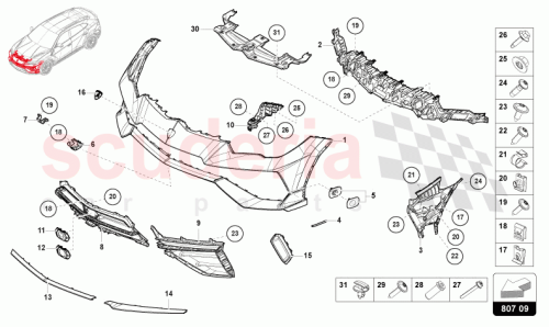 Part Diagram for Lamborghini 4ML807816