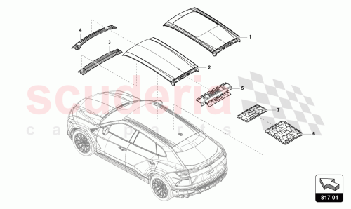 Part Diagram for Lamborghini 4ML817025