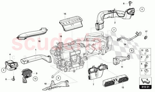 Part Diagram for Lamborghini 4ML819655C