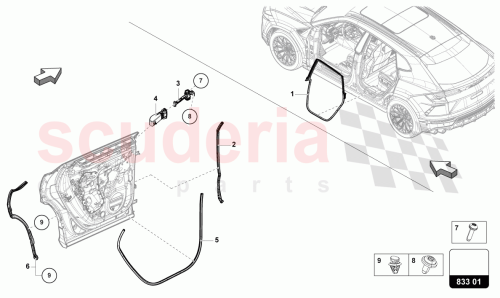 Part Diagram for Lamborghini 4M0839069