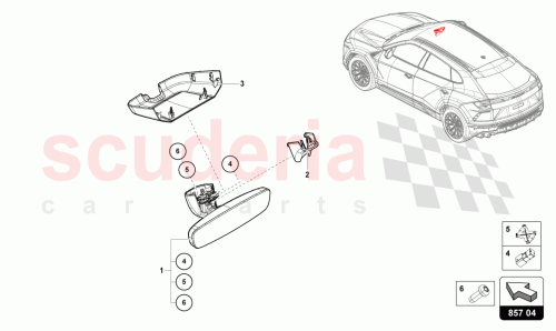 Part Diagram for Lamborghini 8W0857511F9B9
