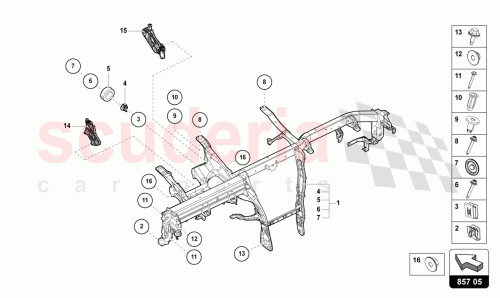 Part Diagram for Lamborghini 4N0721526A