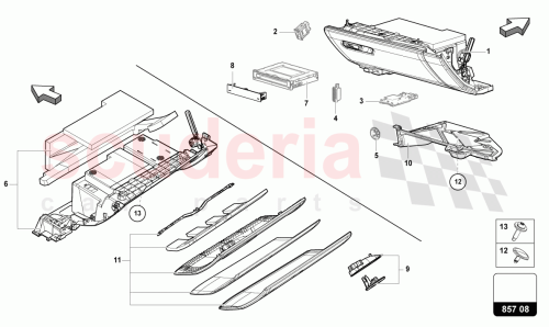 Part Diagram for Lamborghini 4M8857110A