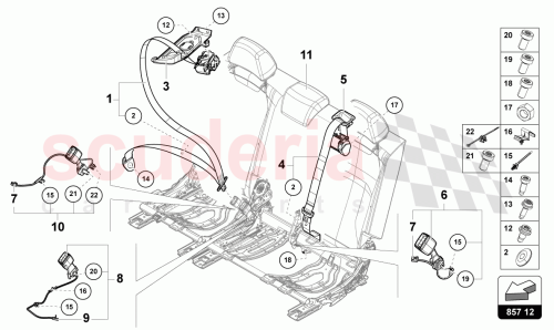 Part Diagram for Lamborghini 4M8857807A76R