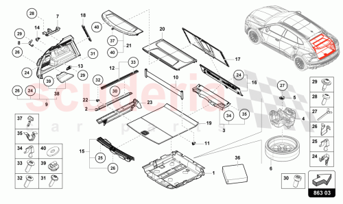Part Diagram for Lamborghini 4ML867786A