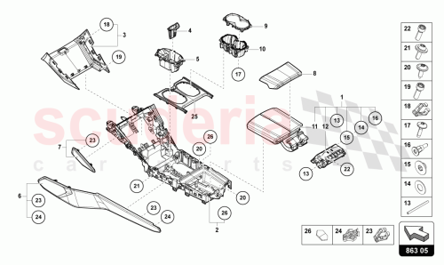 Part Diagram for Lamborghini 4ML863240B