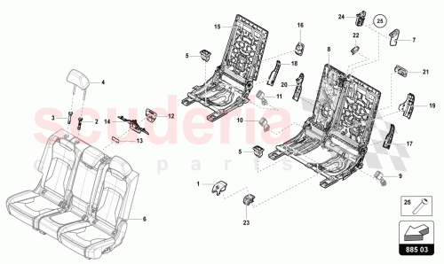 Part Diagram for Lamborghini 4M88872334PK