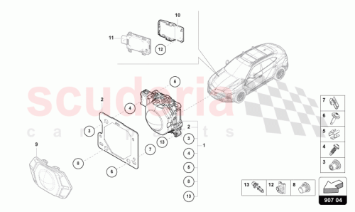 Part Diagram for Lamborghini 4ML907561F