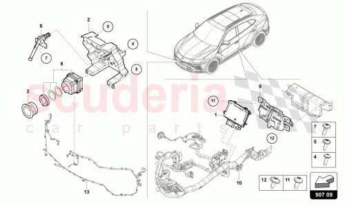 Part Diagram for Lamborghini 4N0907547E