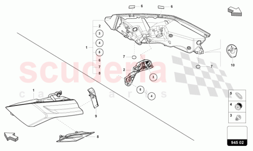 Part Diagram for Lamborghini 4ML945069A
