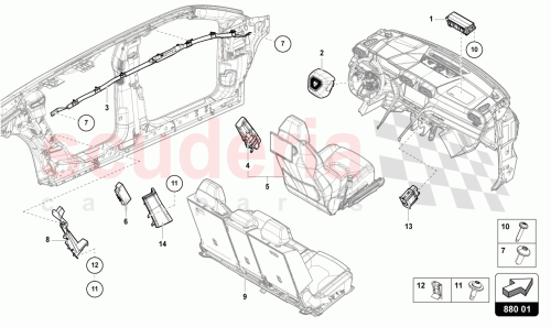 Part Diagram for Lamborghini 4M8880442E