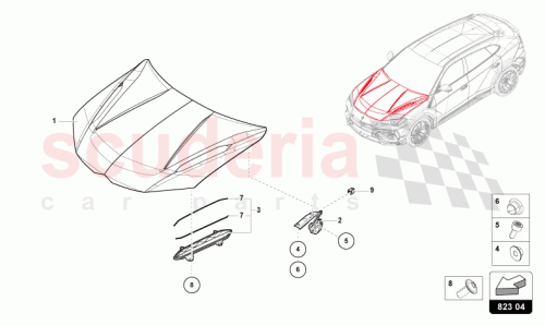 Part Diagram for Lamborghini 4ML823029CGRU