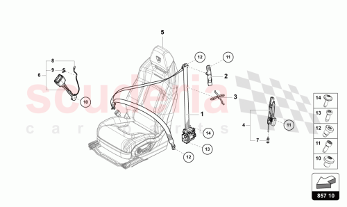 Part Diagram for Lamborghini 4ML857705B76R