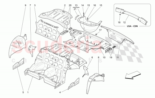 Part Diagram for Maserati 68361200