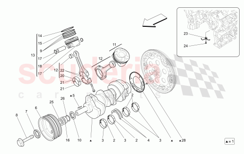 Part Diagram for Maserati 282814