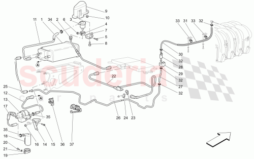 Part Diagram for Maserati 66132900