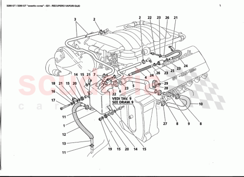Part Diagram for Maserati 315520169