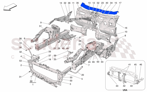 Part Diagram for Maserati 670213290