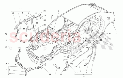 Part Diagram for Maserati 673008133