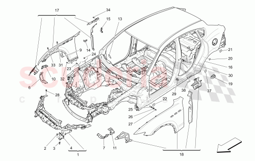 Part Diagram for Maserati 673005578