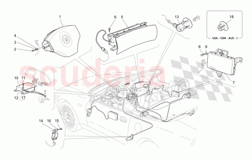 Part Diagram for Maserati 66586111
