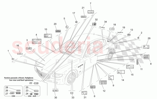 Part Diagram for Maserati 80934946