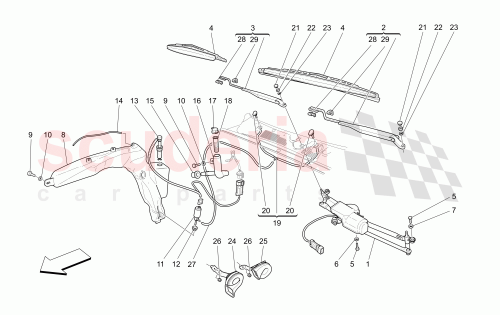 Part Diagram for Maserati 66420800