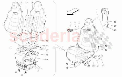 Part Diagram for Maserati 955813224