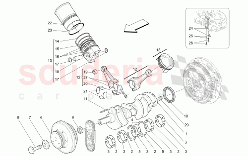 Part Diagram for Maserati 206411