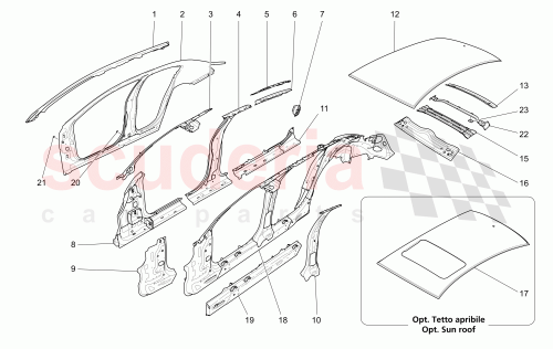Part Diagram for Maserati 673001702